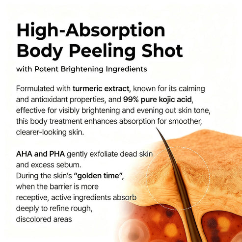 Alzarii Peel Shot - Kojic + Turmeric Body Peel Spray
