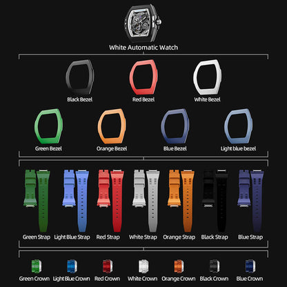 Atomic Interchangeable Automatic Watch Combo (7-in-1) – Luxury Automatic Timepiece Set | ساعة أوتوماتيك فاخرة 7×1 قابلة للتبديل
